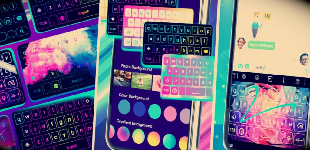 Keyboards for Android smartphones: Neon LED Keyboard