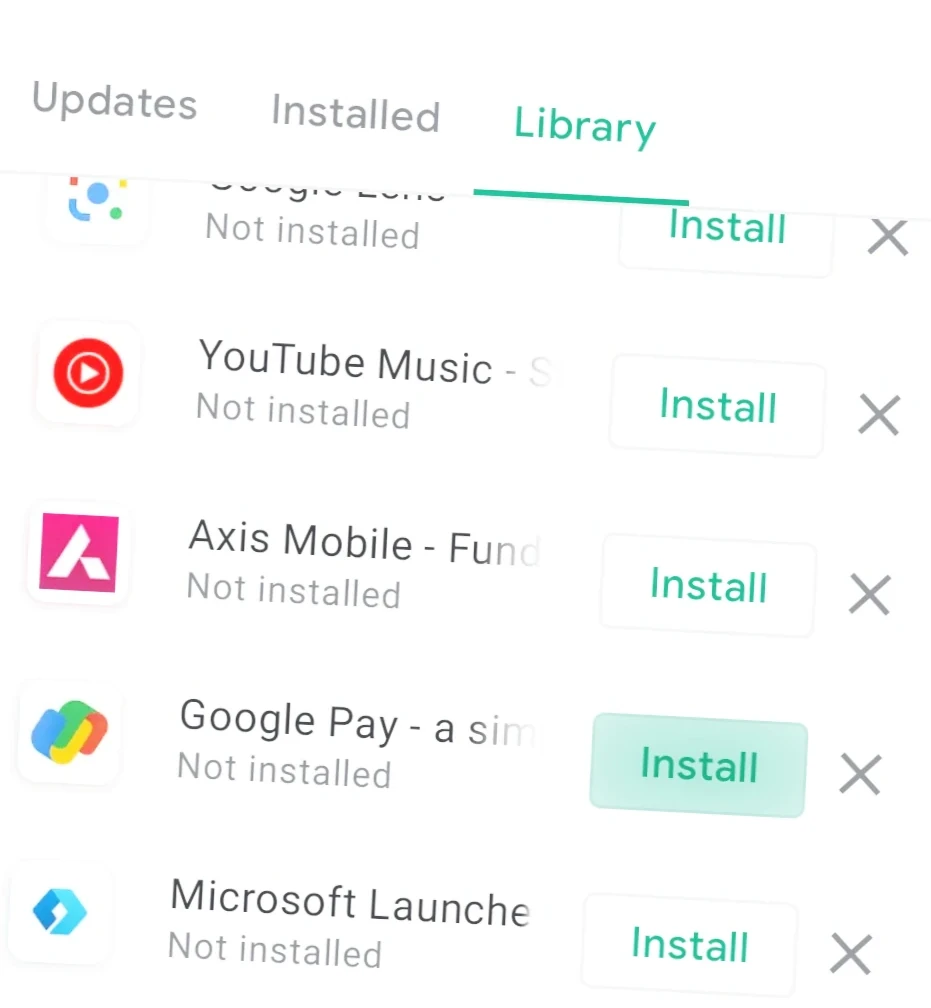 Not installed google apps