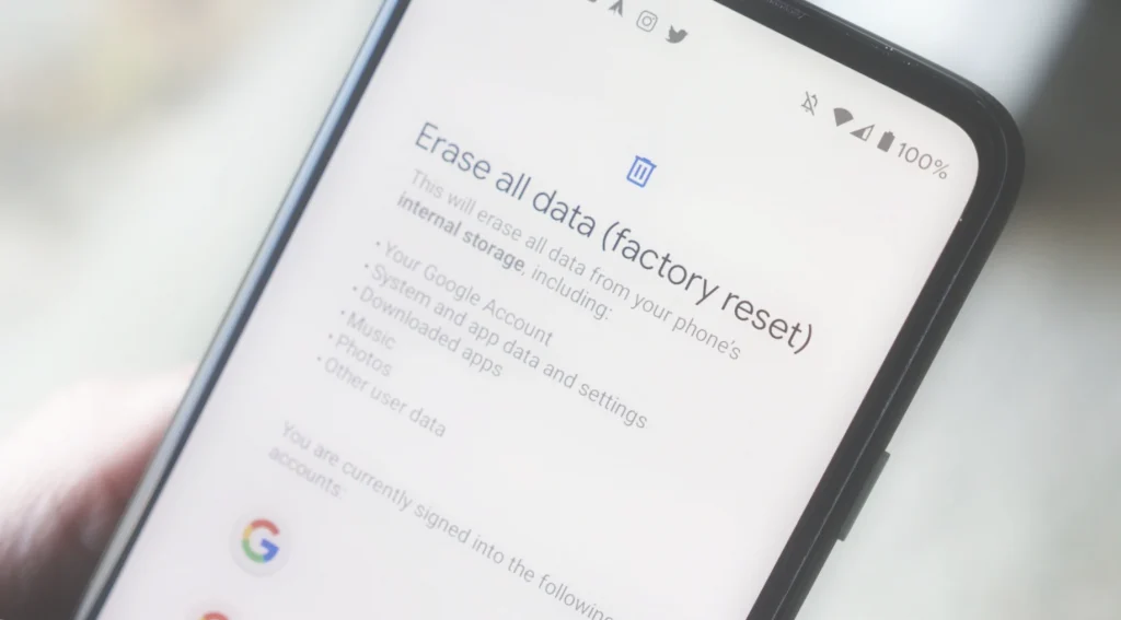 Resetting Android to Factory Settings