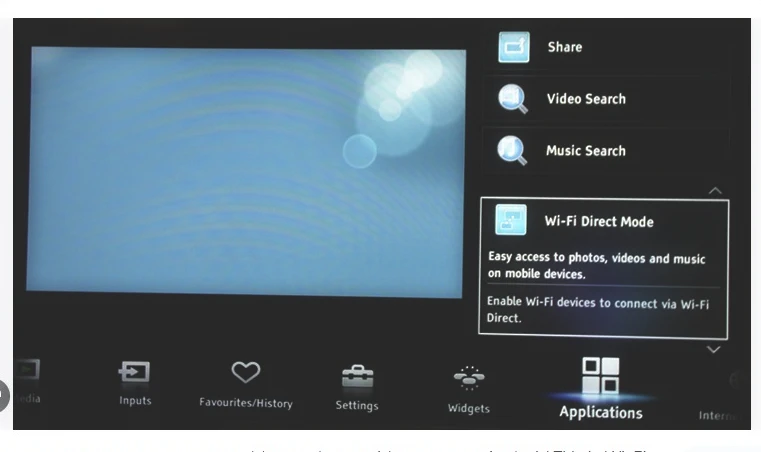 Wi-Fi Direct Mode on TV