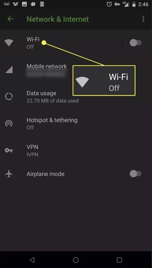 Wi-Fi switch