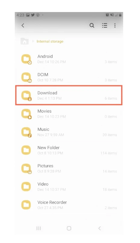 Downloads Folder on Your Android Device
