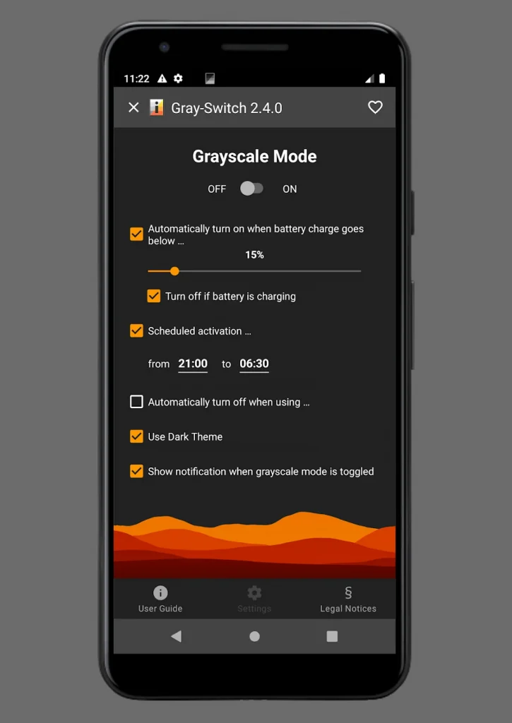 Gray-Switch (Grayscale) app