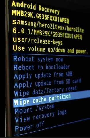 Wipe the System Cache in Recovery Mode