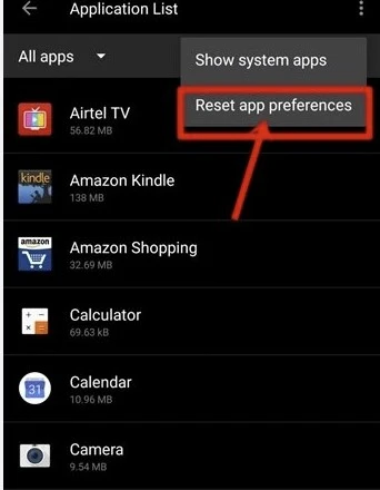 Reset App Preferences