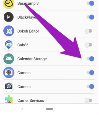 Disable Calendar Storage Permissions