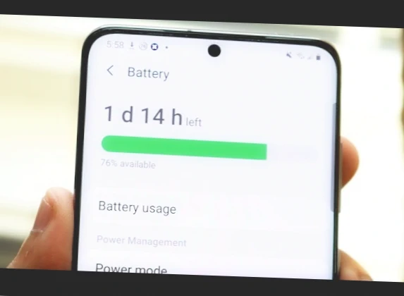 Battery status on android